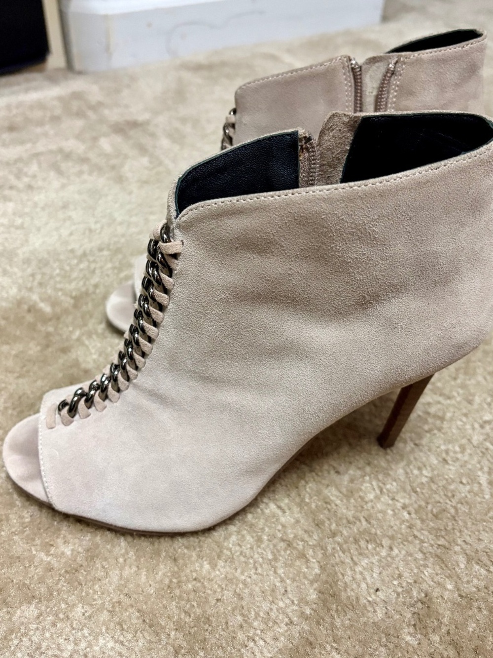 COACH Olie Stone Suede Calf Bootie Size 8